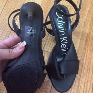 Calvin Klein Black Strappy Heels
